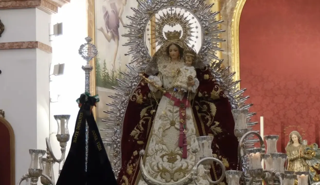 Virgen Rosario Lantejuela