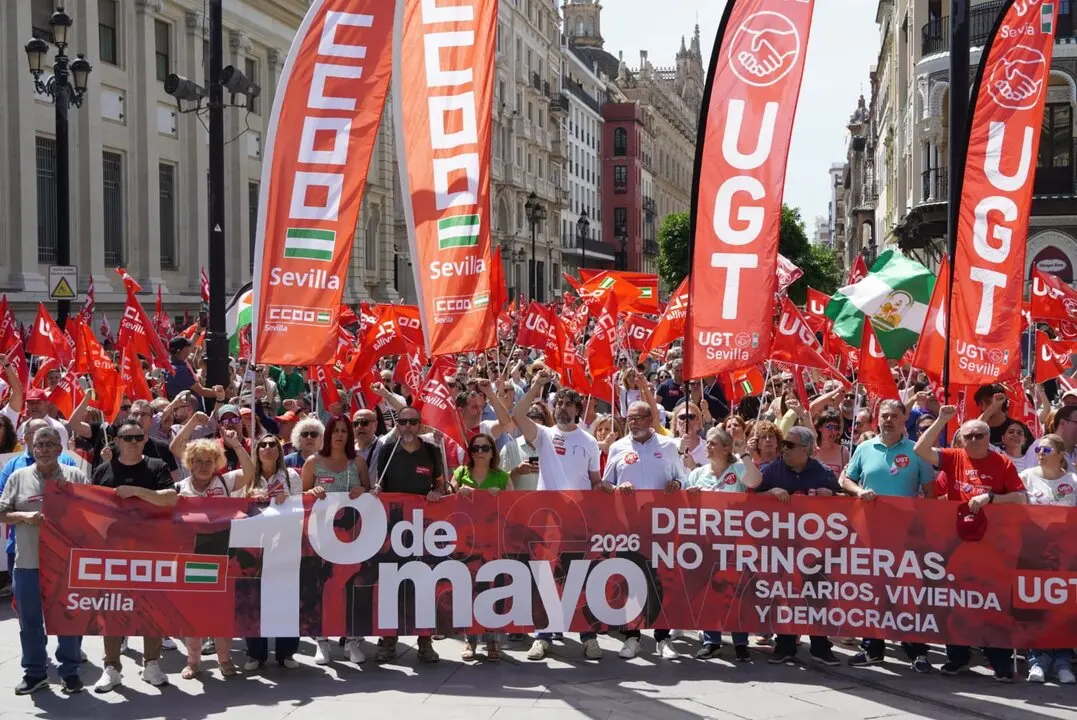 Foto de CCOO de Sevilla. Manifestaci&oacute;n 1 de Mayo