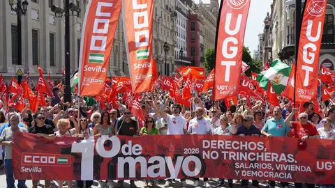 Foto de CCOO de Sevilla. Manifestaci&oacute;n 1 de Mayo
